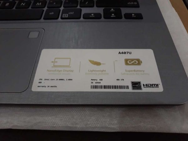 Asus A407U Core i3 Ram 4GB HDD 1000GB Win 10 Ori 100%LikeNEW Baru 2hri [SOLD-Out] - Image 4